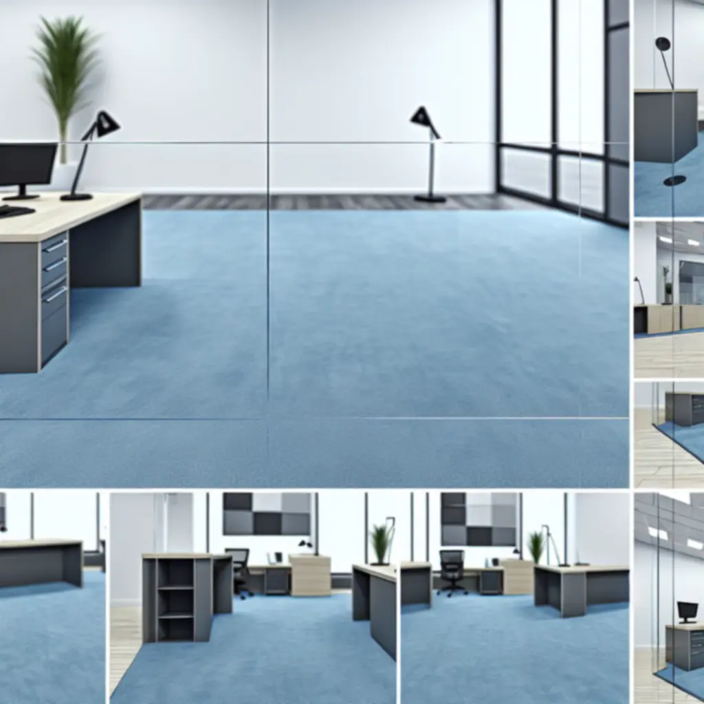 Modern iroda tiszta, friss szőnyeggel