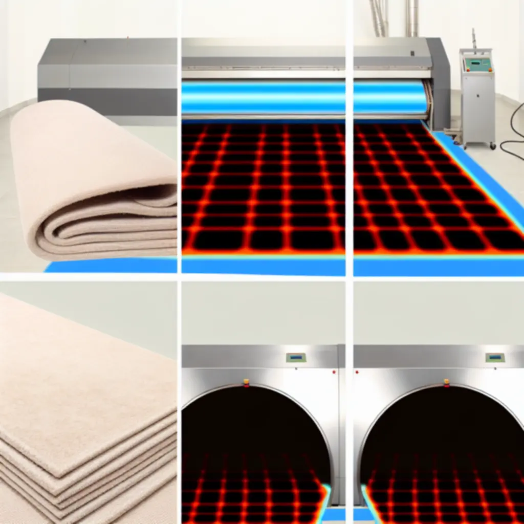 Modern szőnyegszárító gép használat közben